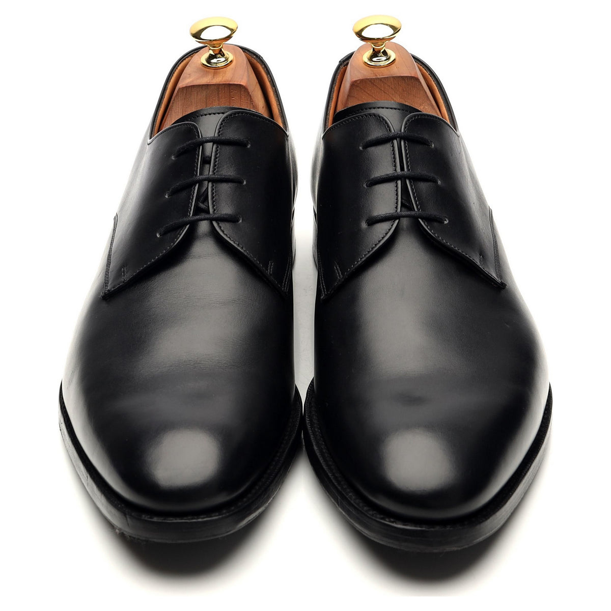 &#39;Oslo&#39; Black Leather Derby UK 9.5 F