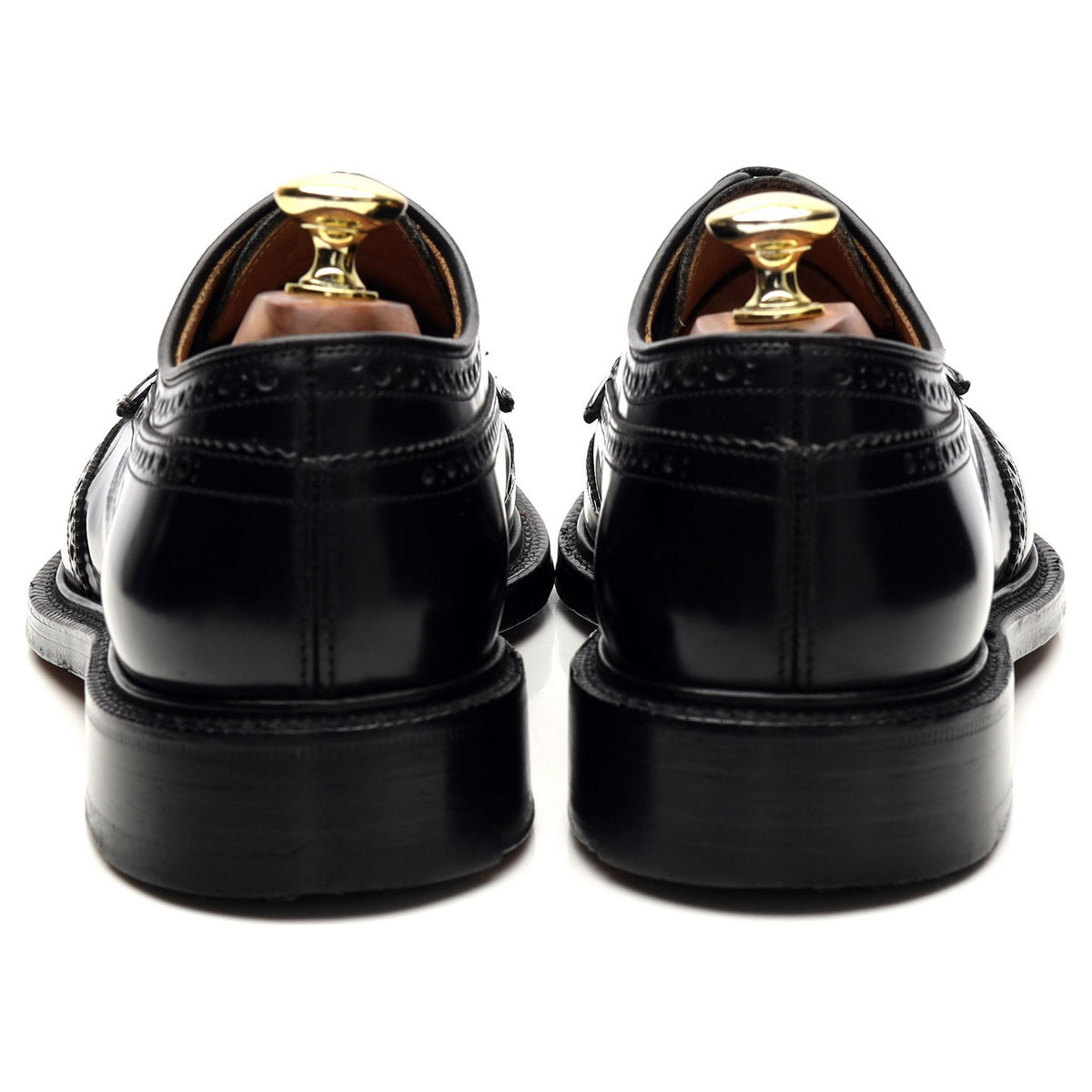 &#39;Grafton&#39; Black Leather Derby Brogues UK 7 F