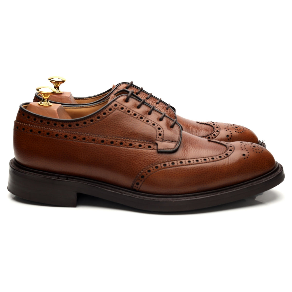 &#39;Grafton&#39; Tan Brown Leather Derby Brogues UK 9 G