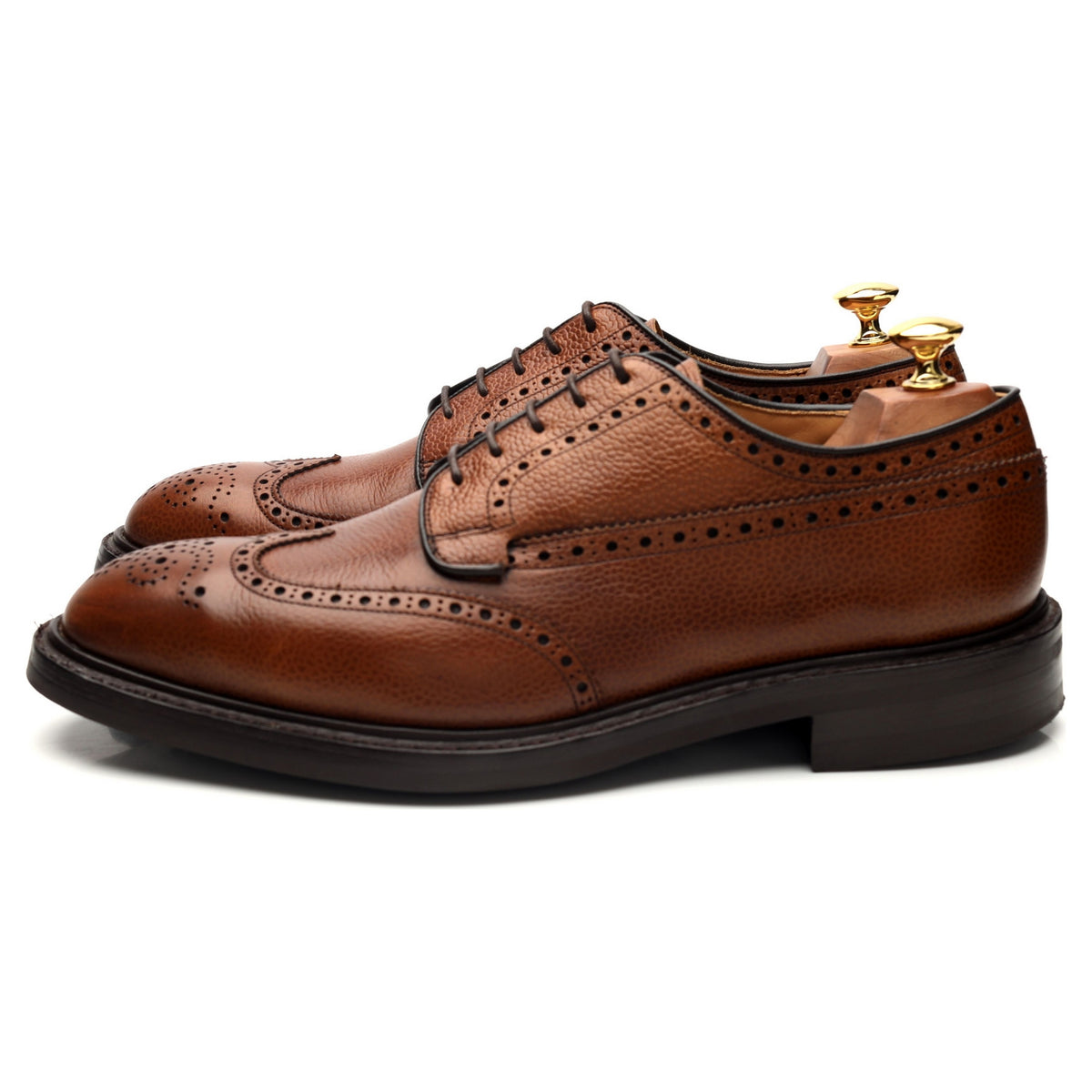 &#39;Grafton&#39; Tan Brown Leather Derby Brogues UK 9 G