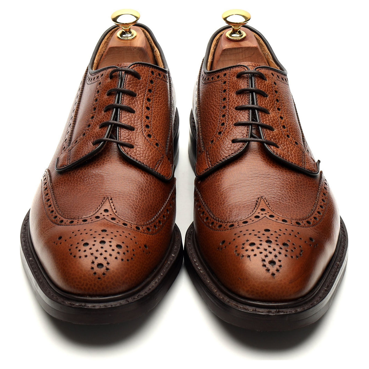 &#39;Grafton&#39; Tan Brown Leather Derby Brogues UK 9 G