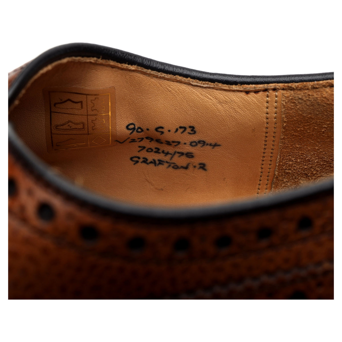 &#39;Grafton&#39; Tan Brown Leather Derby Brogues UK 9 G