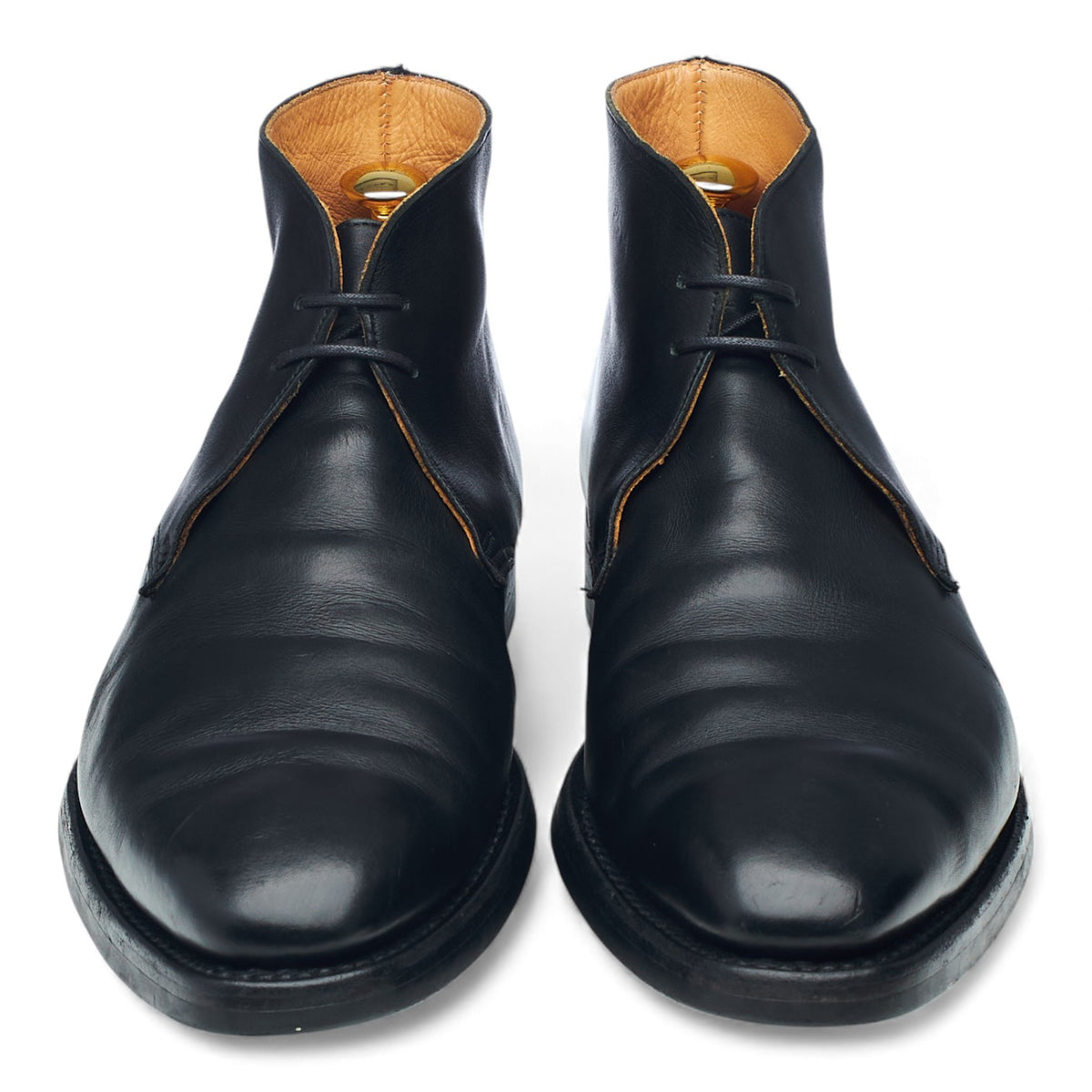 'Tetbury' Black Leather Chukka Boots UK 9.5 E