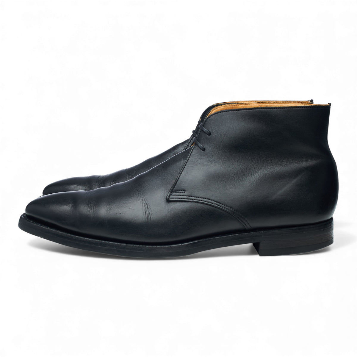 'Tetbury' Black Leather Chukka Boots UK 9.5 E
