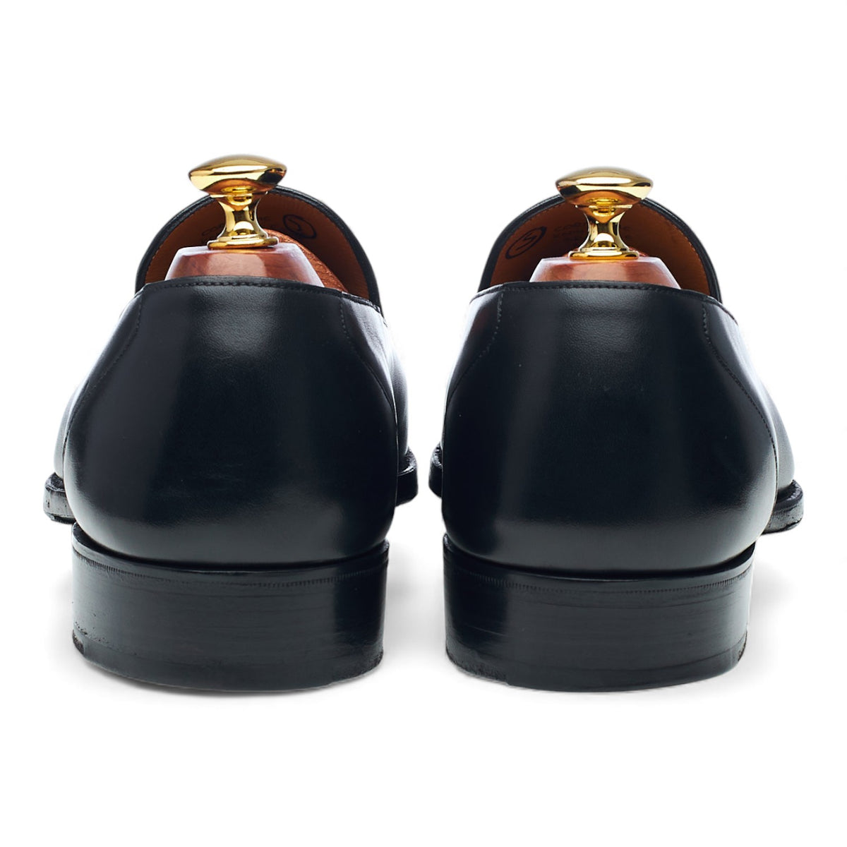 'Corniche' Black Leather Tassel Loafers UK 9.5 E