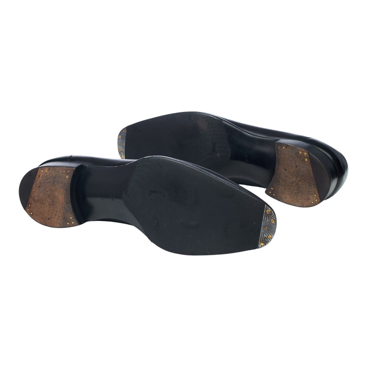 'Corniche' Black Leather Tassel Loafers UK 9.5 E