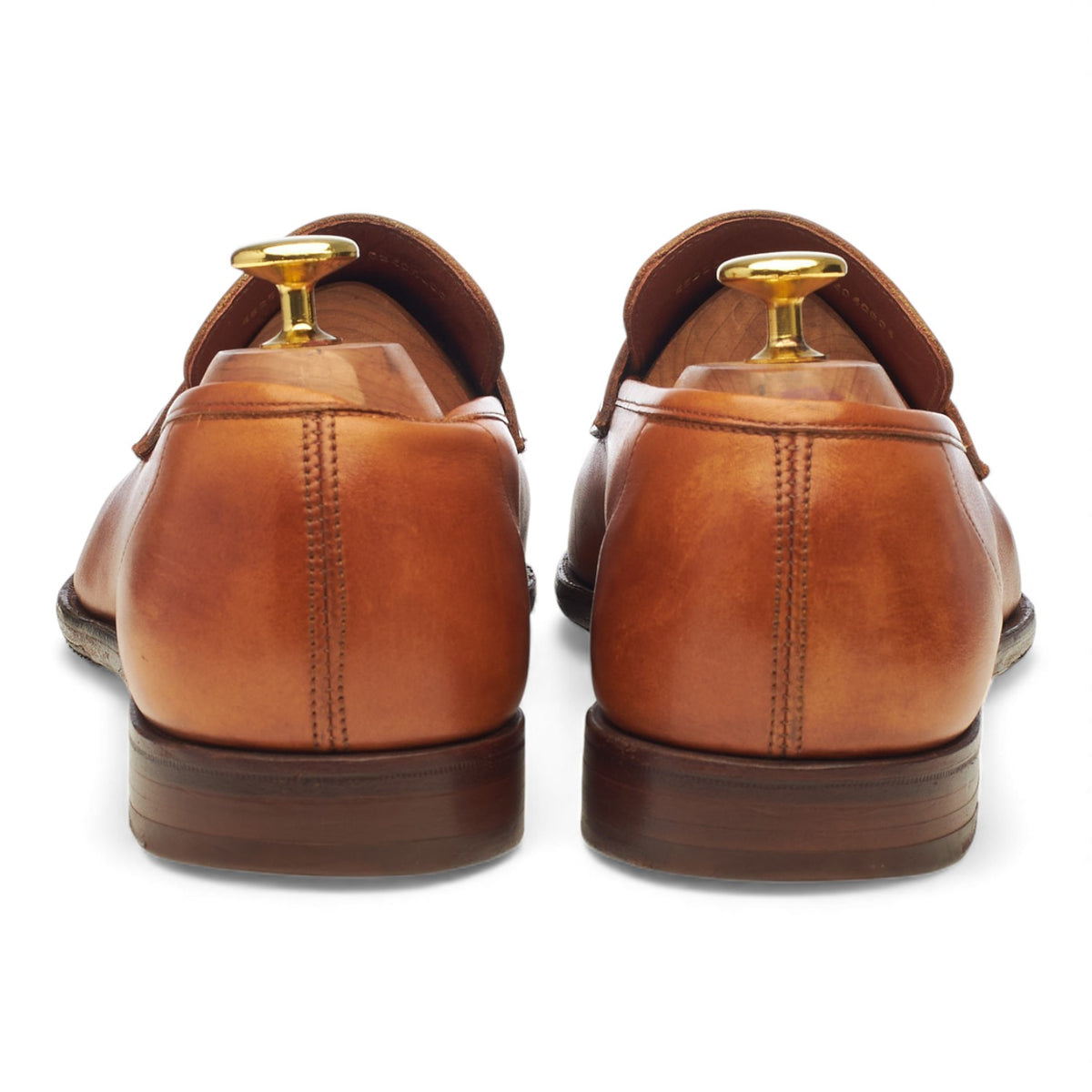 'George' Tan Brown Leather Loafers UK 8.5 E