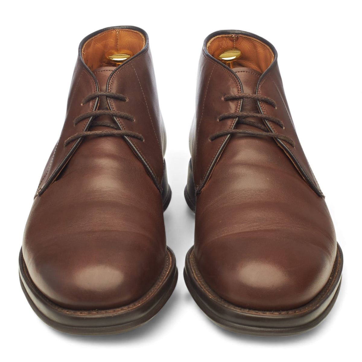 'Durham' Dark Brown Leather Chukka Boots UK 8 F