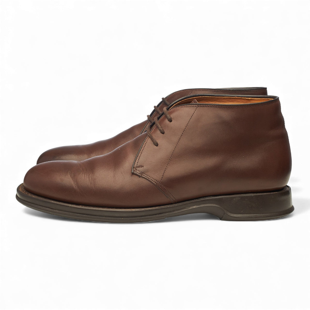 'Durham' Dark Brown Leather Chukka Boots UK 8 F