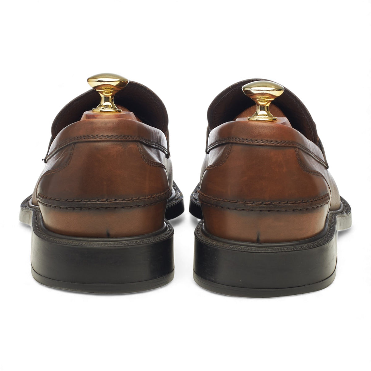 Brown Leather Horsebit Loafers UK 7.5