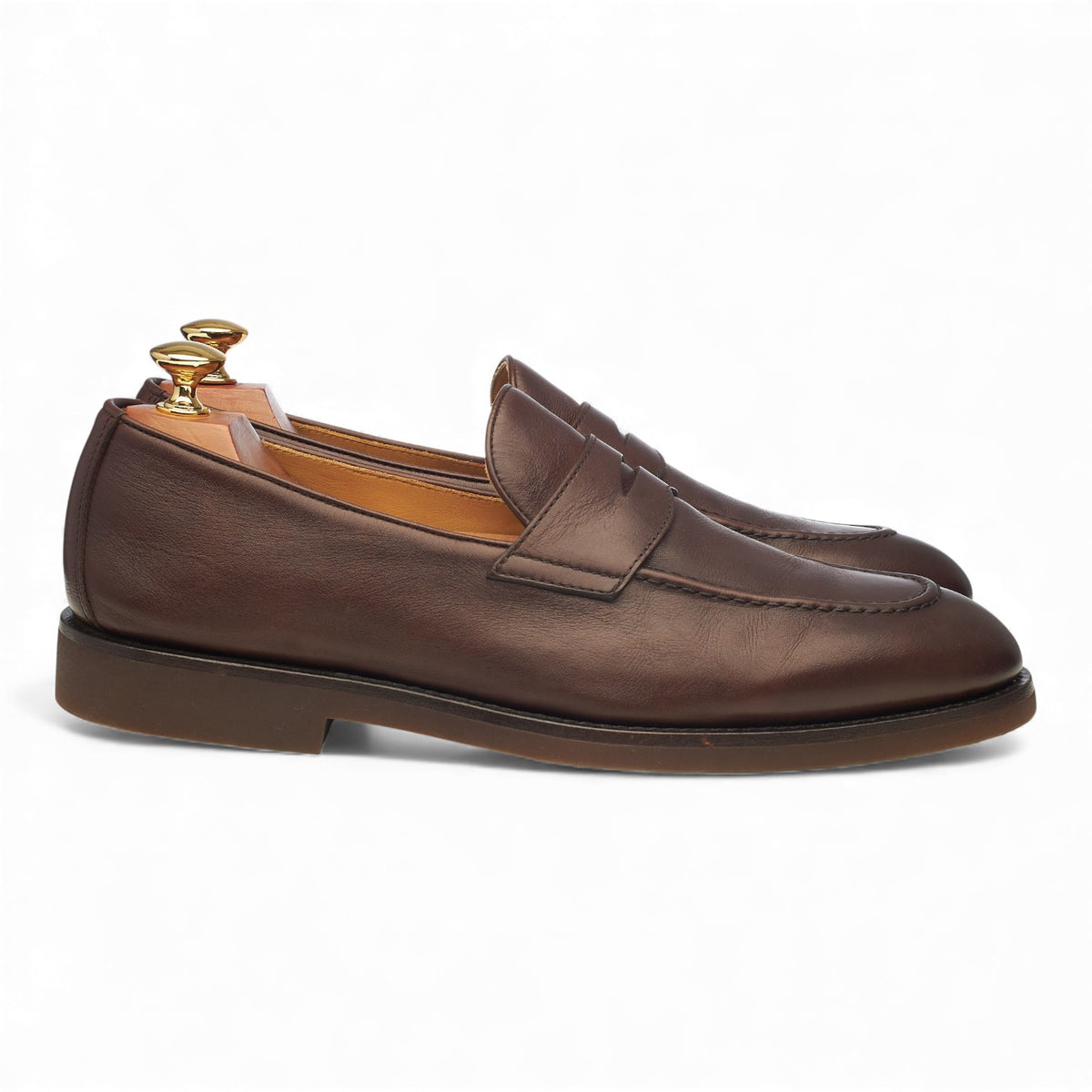 Dark Brown Leather Loafers UK 9 EU 43