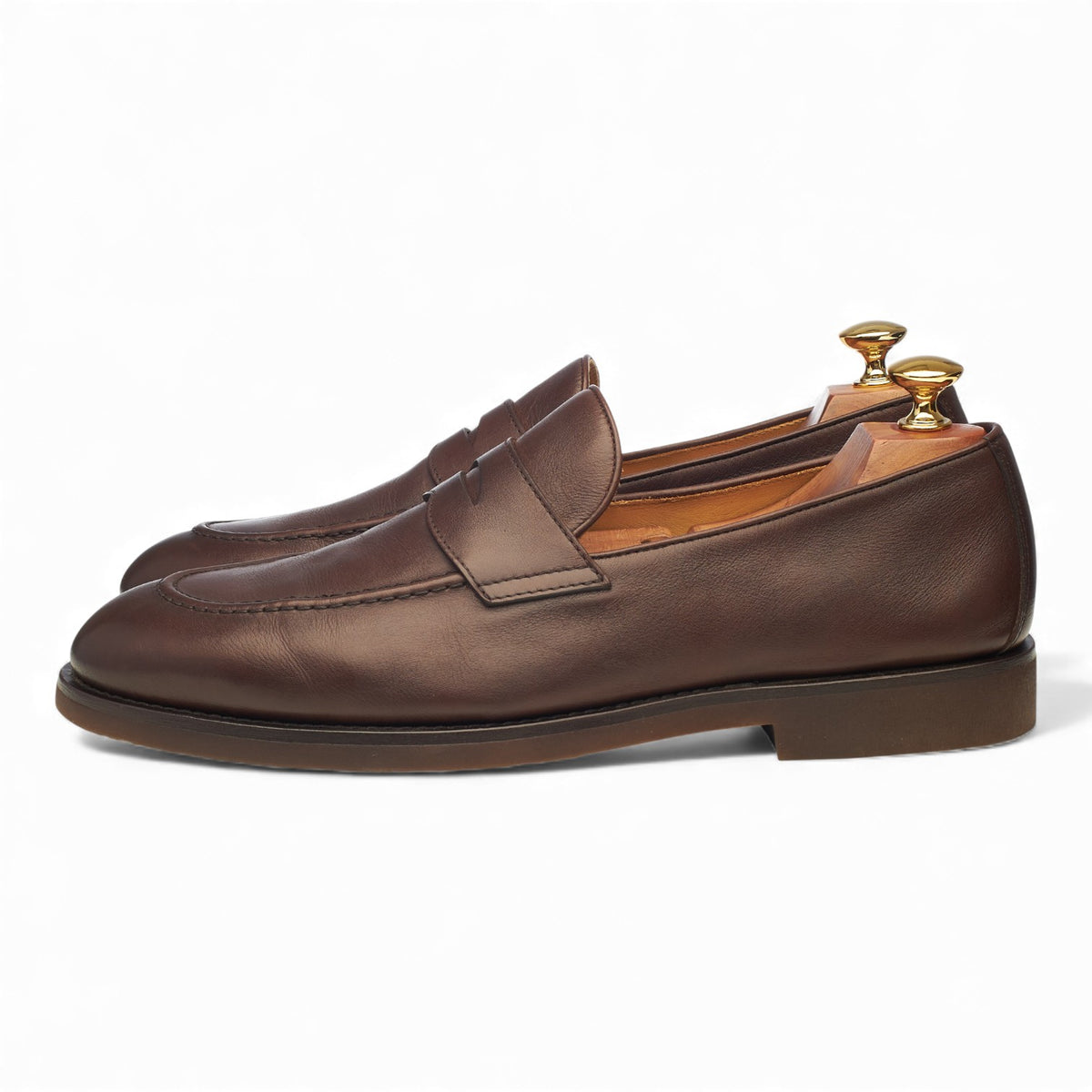 Dark Brown Leather Loafers UK 9 EU 43