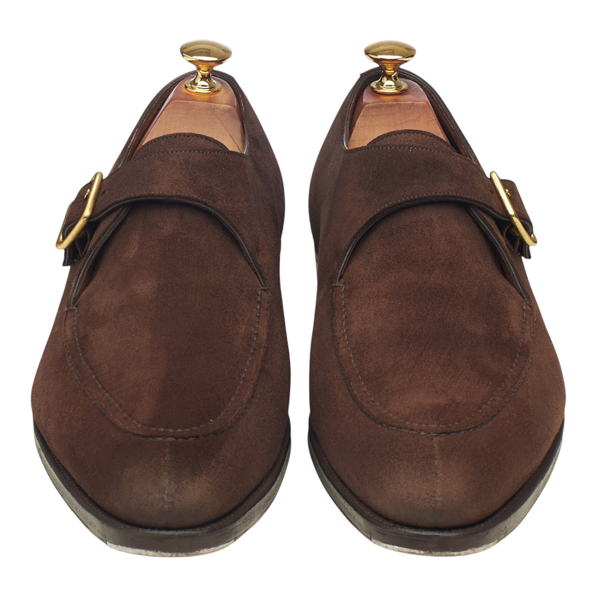 'Savile' Brown Suede Monk Strap UK 9 F