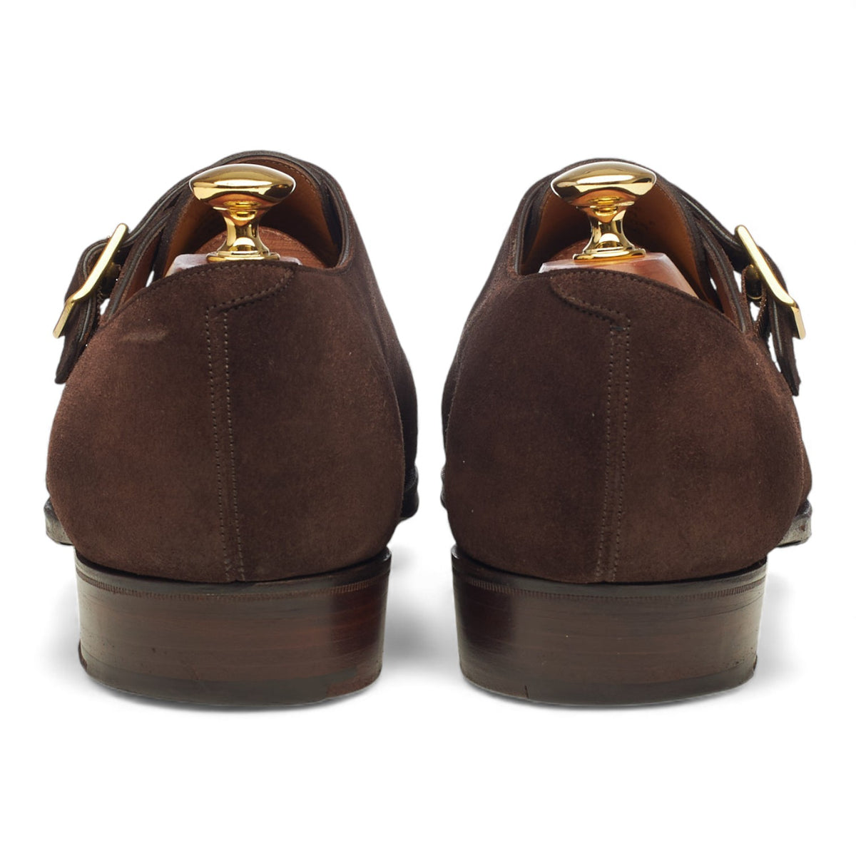 'Savile' Brown Suede Monk Strap UK 9 F