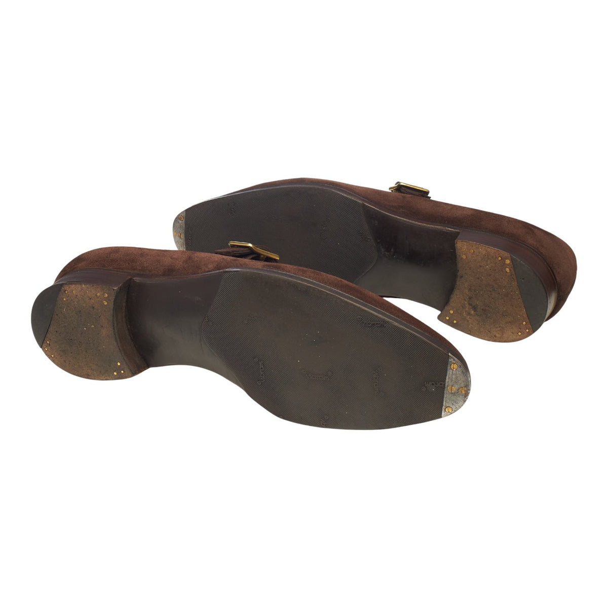 'Savile' Brown Suede Monk Strap UK 9 F