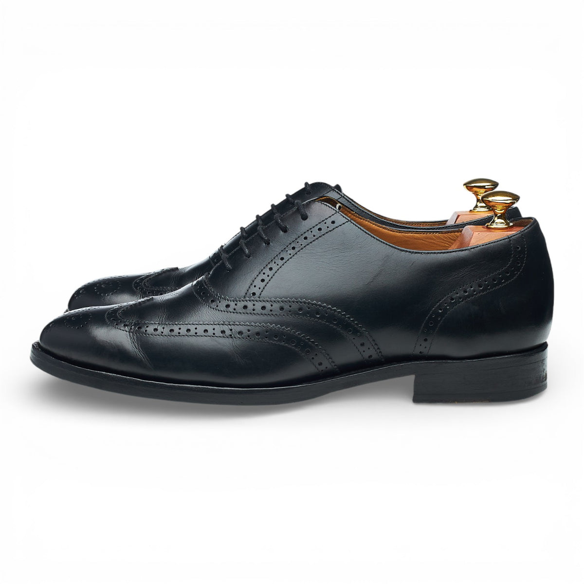 'Glasgow' Black Leather Oxford Brogues UK 9 G