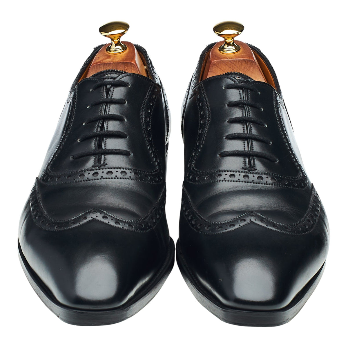 Deco 'Astaire' Black Leather Oxford Brogues UK 10 E