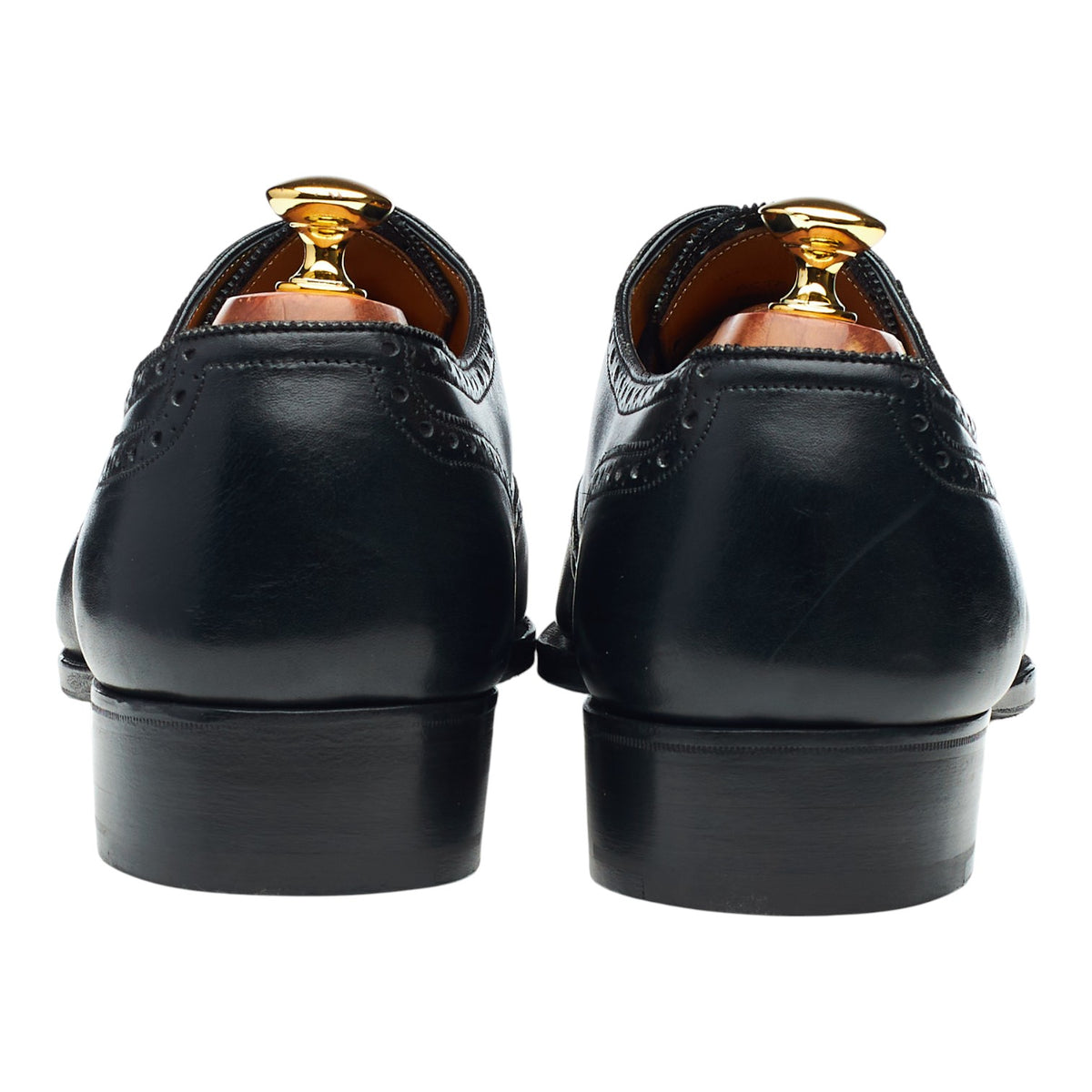 Deco 'Astaire' Black Leather Oxford Brogues UK 10 E