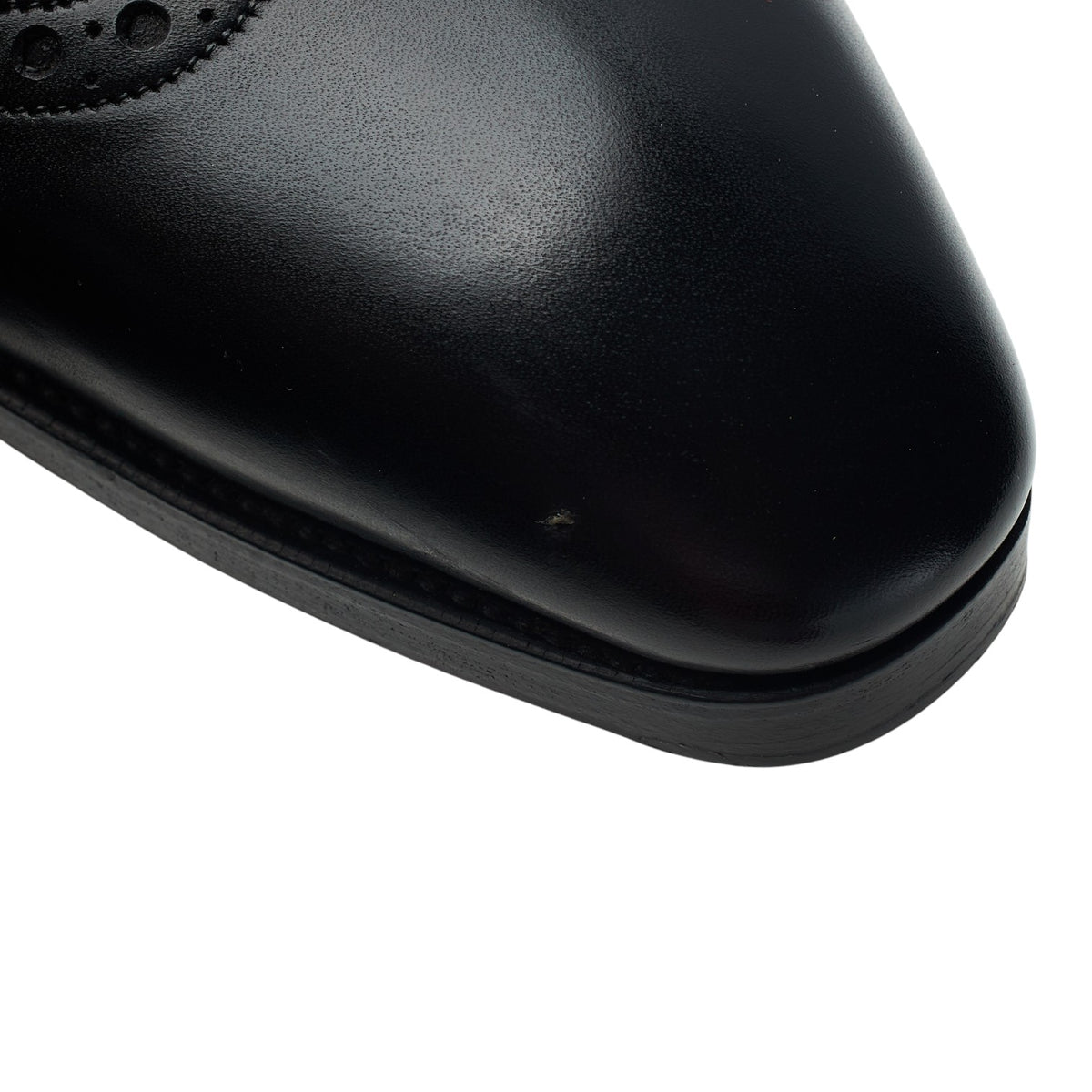 Deco 'Astaire' Black Leather Oxford Brogues UK 10 E