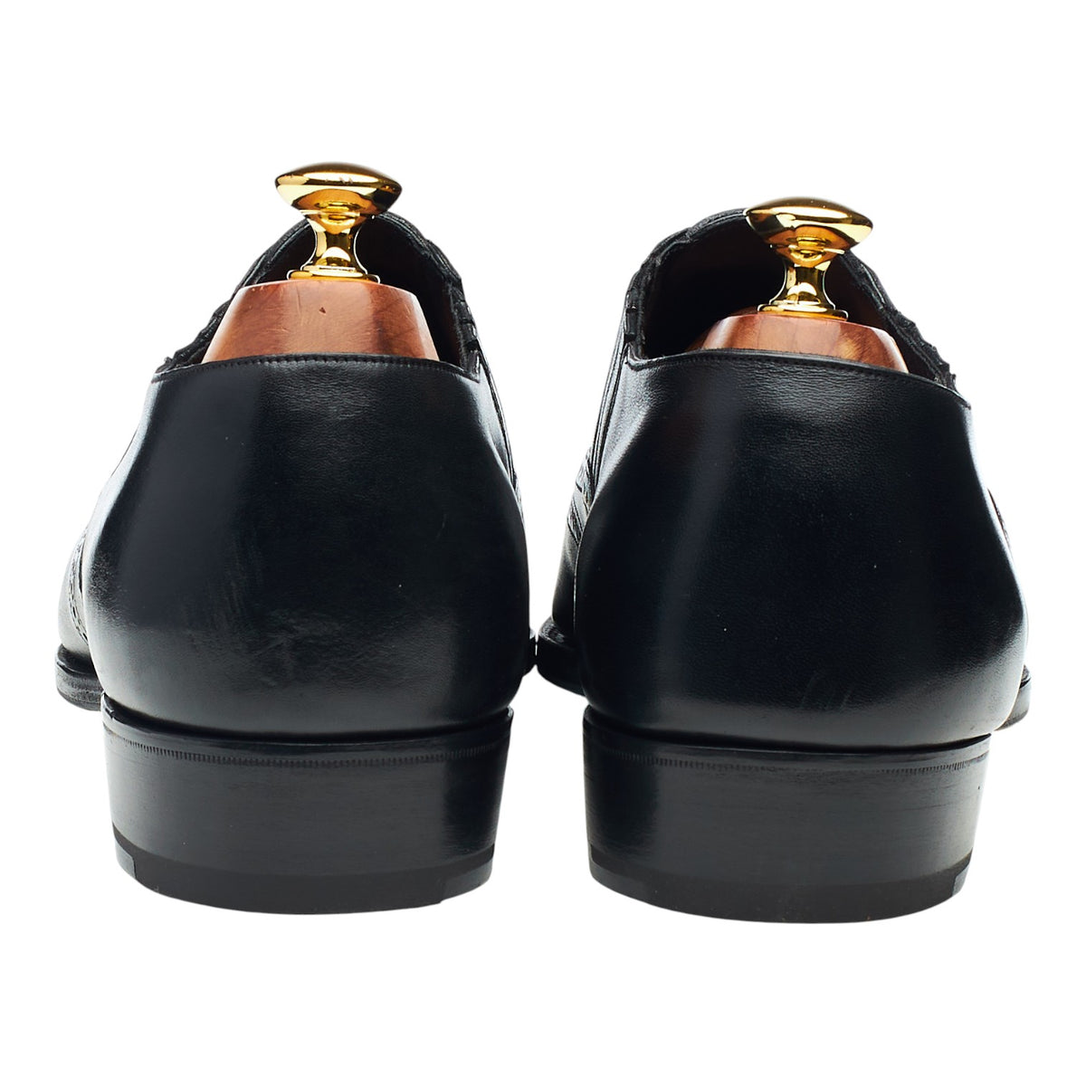 Deco 'Gilbert' Black Leather Slip On Brogues UK 10 E