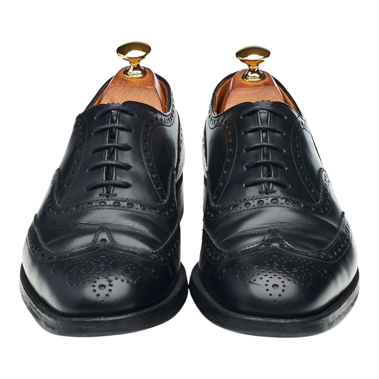 Chetwynd' Black Leather Oxford Brogues UK 6.5 F - Abbot's Shoes