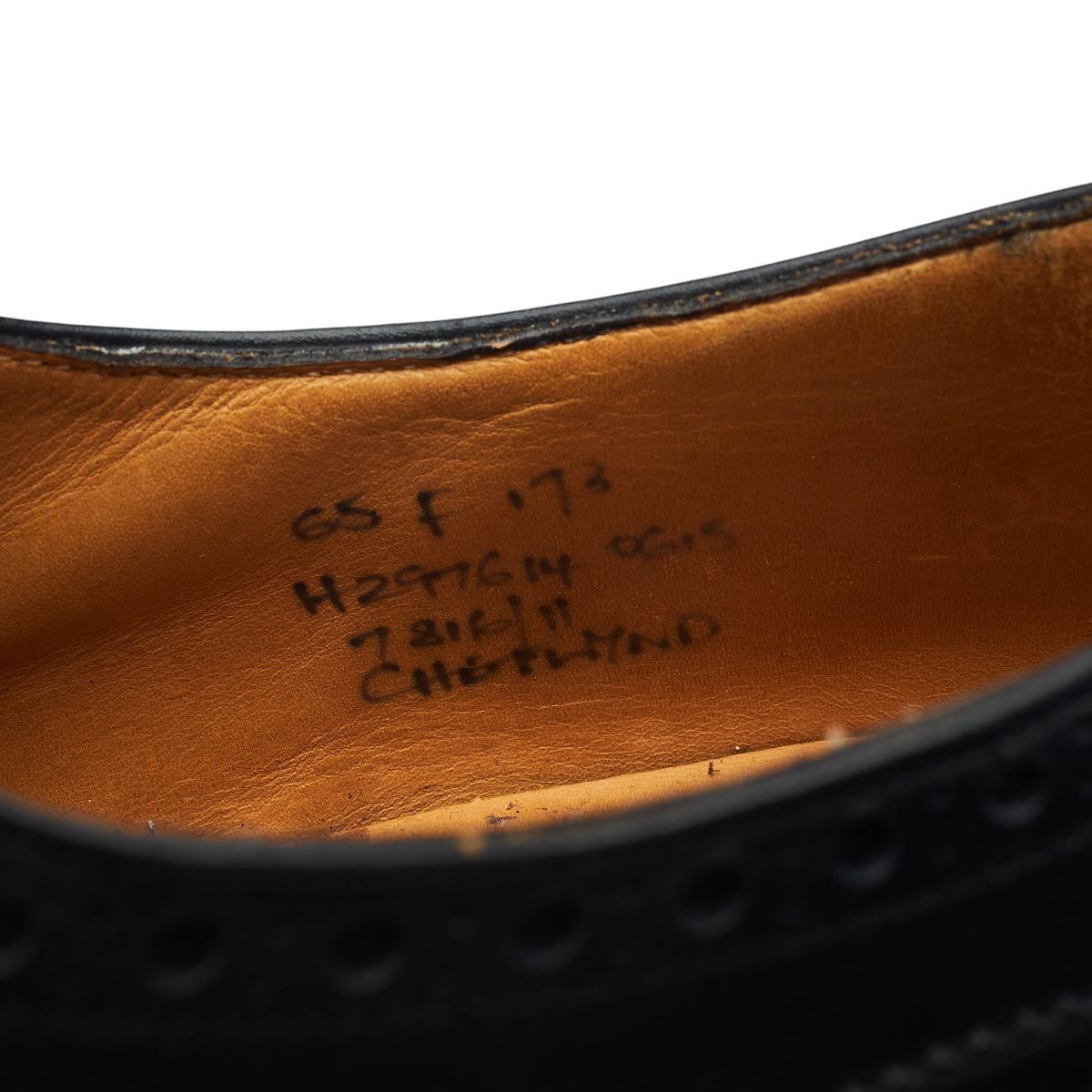 'Chetwynd' Black Leather Oxford Brogues UK 6.5 F