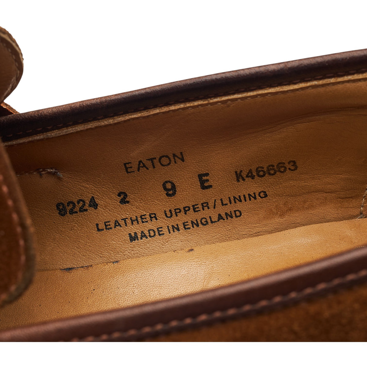 'Eaton' Snuff Brown Suede Loafers UK 9.5 E