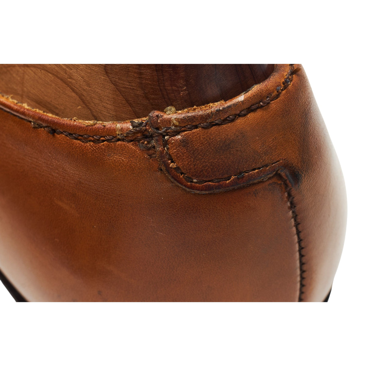 M&S Tan Brown Leather Wholecut Oxford UK 7.5 F