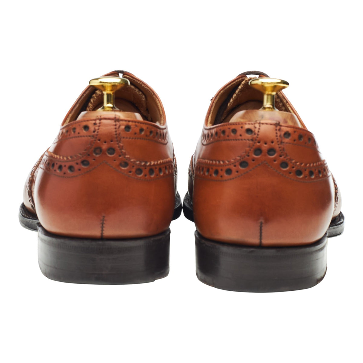 'Brisbane' Tan Brown Leather Oxford Brogues UK 9 F