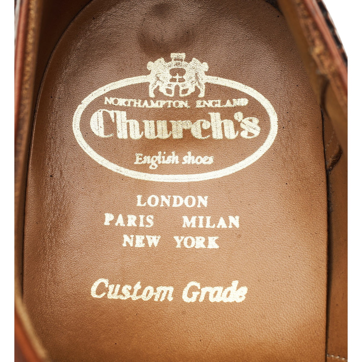 'Brisbane' Tan Brown Leather Oxford Brogues UK 9 F