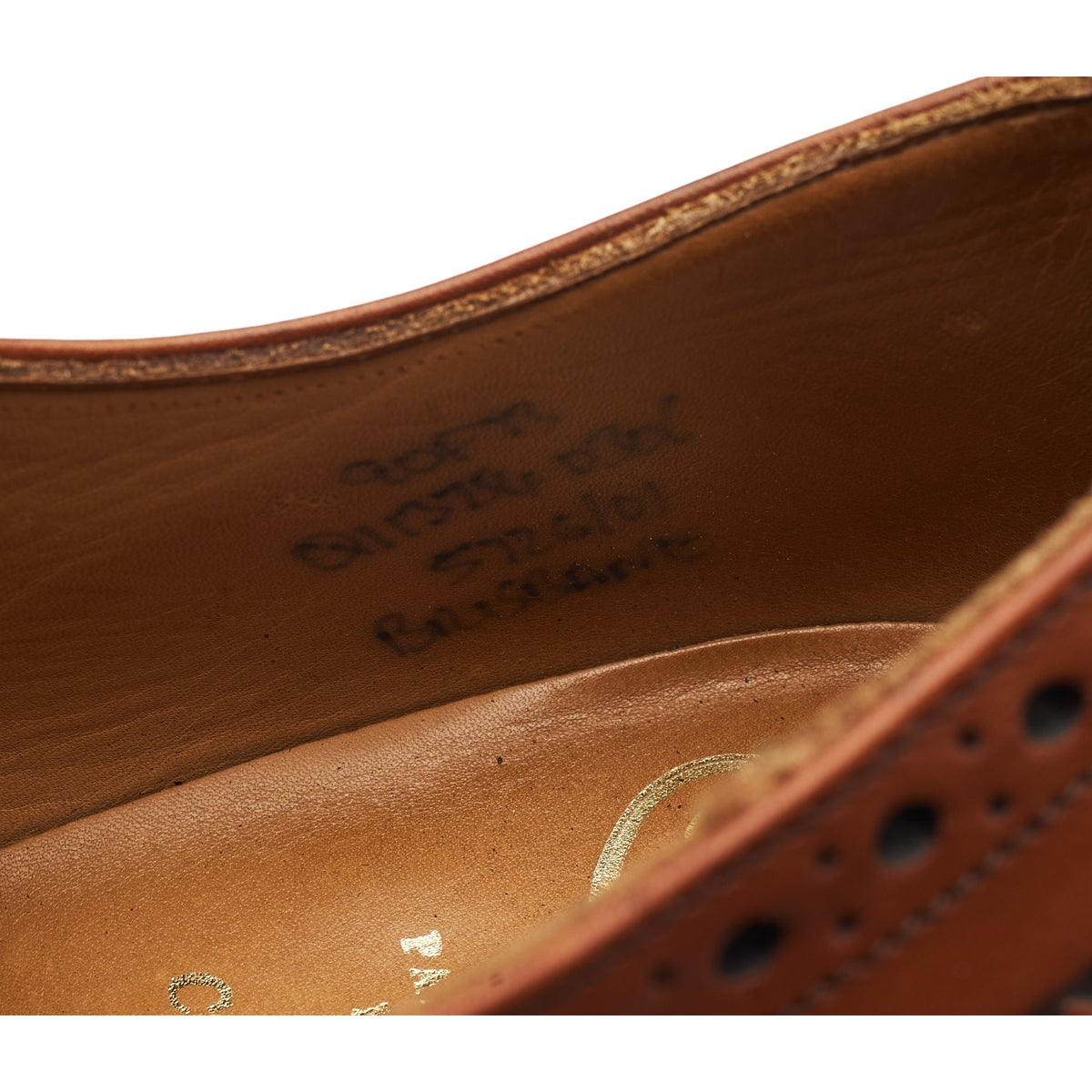 'Brisbane' Tan Brown Leather Oxford Brogues UK 9 F