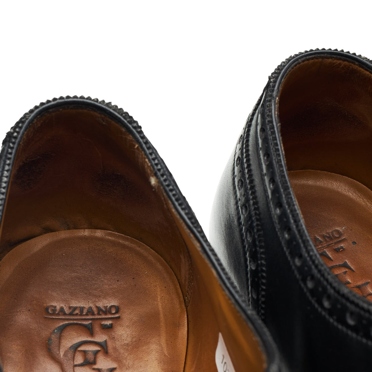 Deco 'Astaire' Black Leather Oxford Brogues UK 10 E