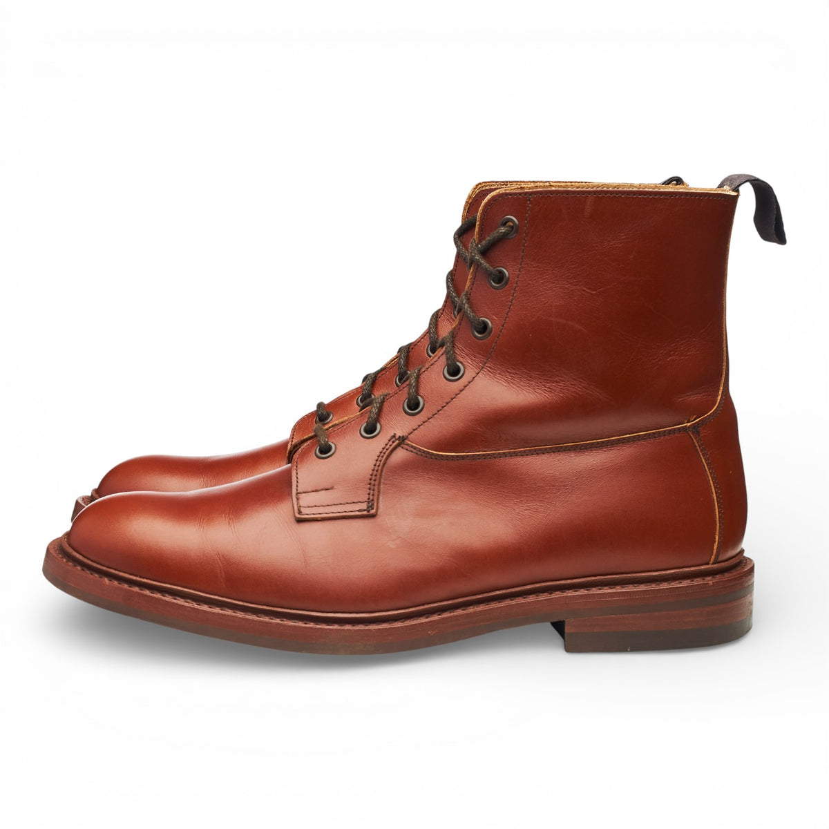 'Burford' Tan Brown Leather Boots UK 11