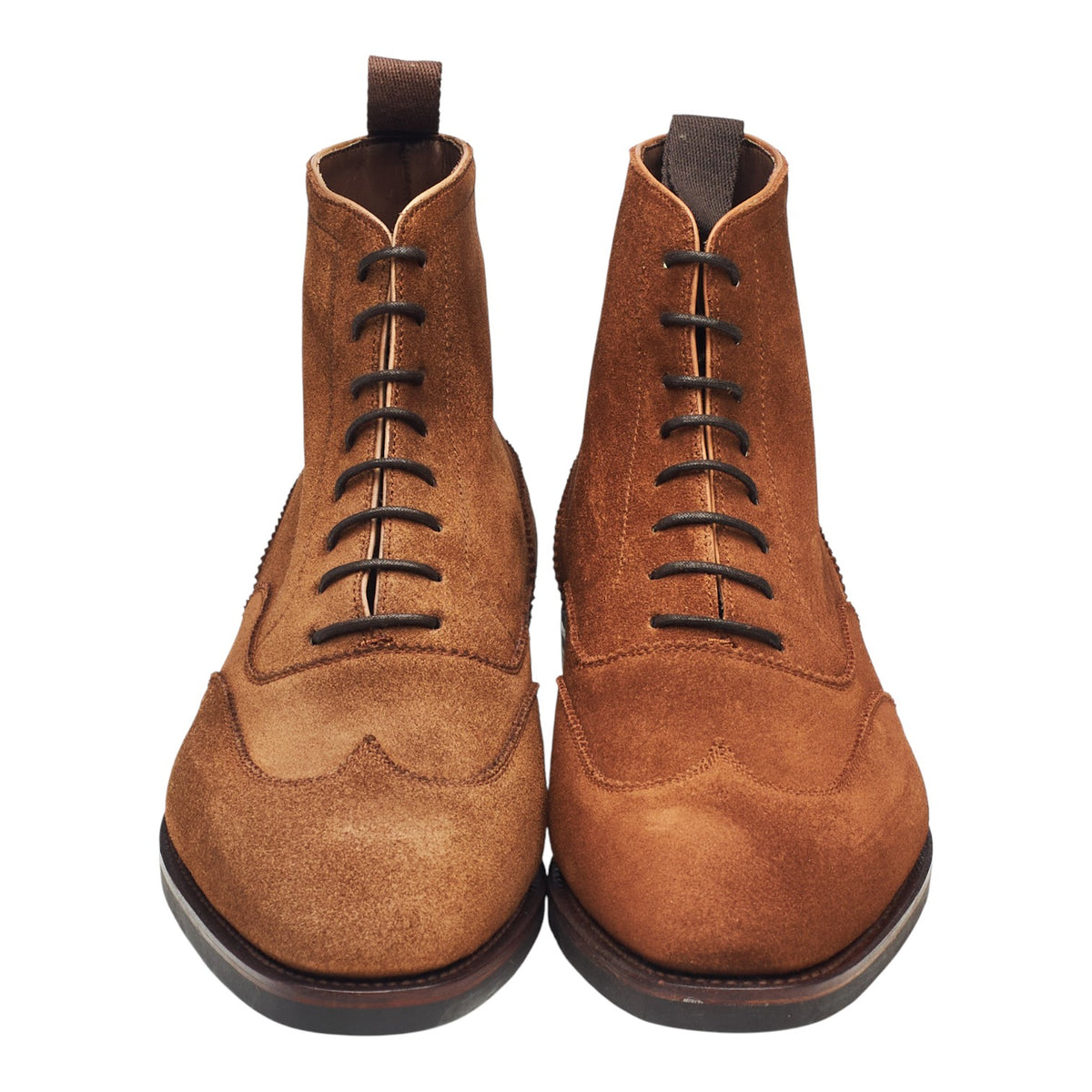 '80556' Tan Brown Suede Balmoral Boots UK 7 EE