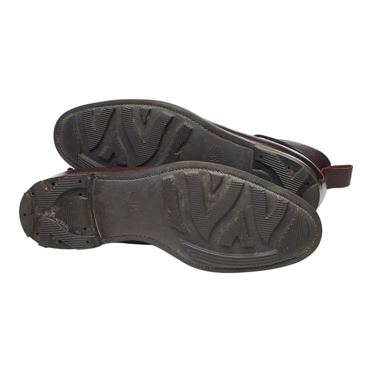 'Galway' Dark Brown Grain Leather Boots UK 9 E