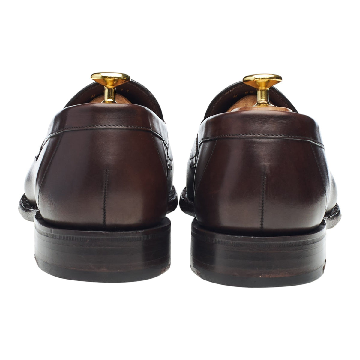 1880 'Hornbeam' Dark Brown Leather Loafers UK 8.5 F