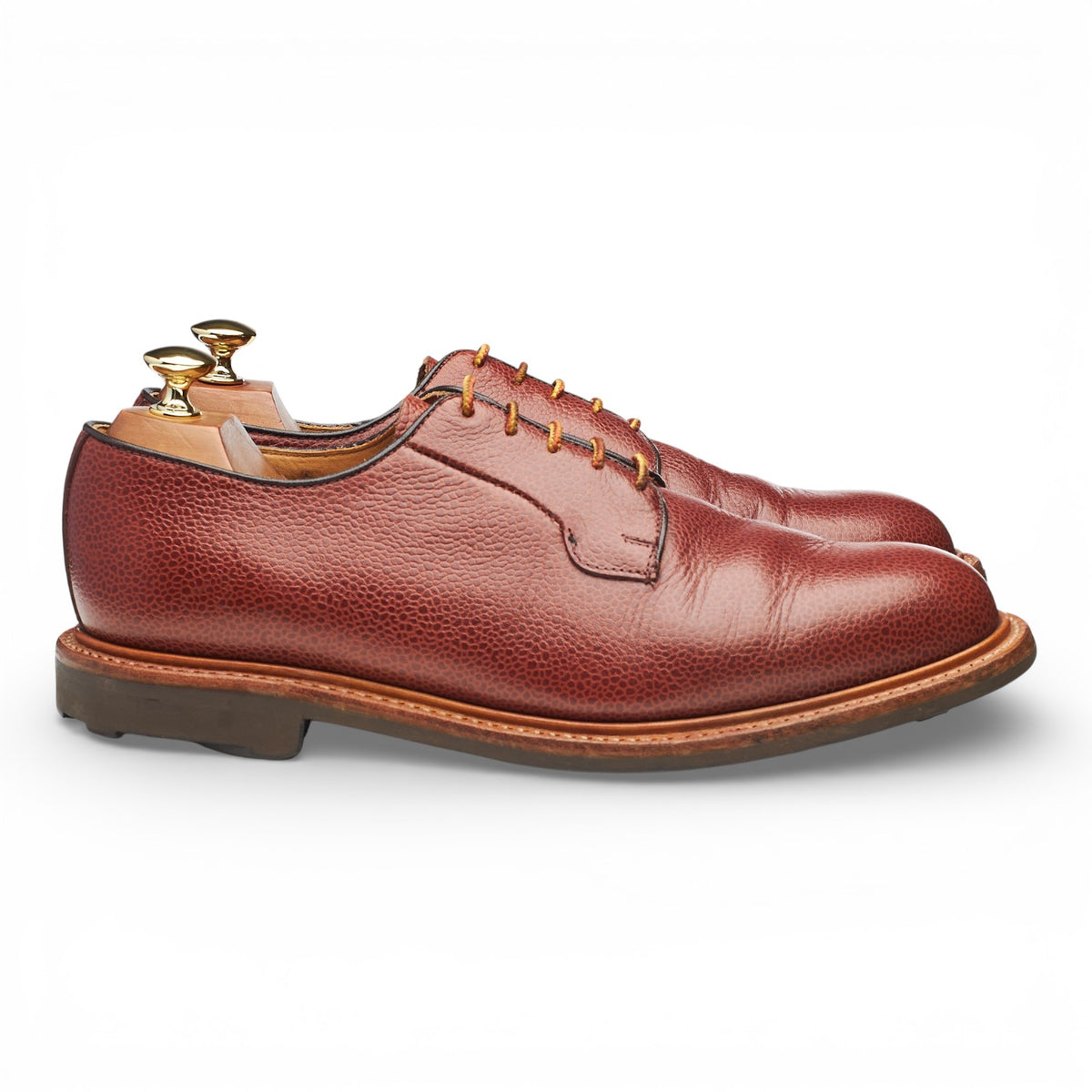 Mark McNairy Tan Brown Grain Leather Derby UK 9