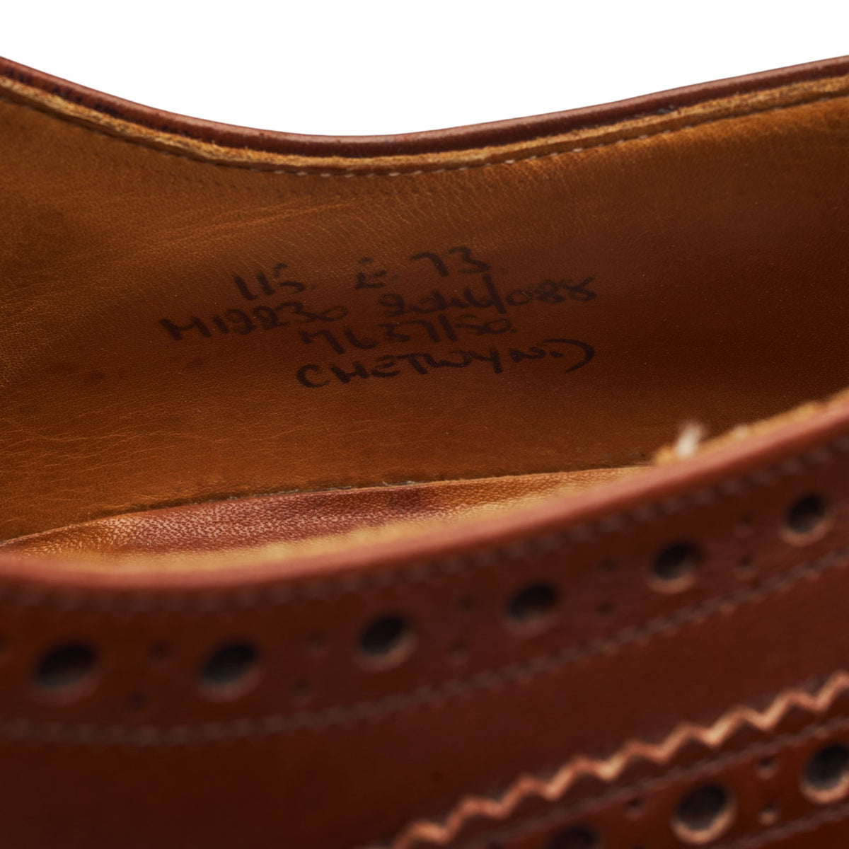 'Chetwynd' Tan Brown Leather Oxford Brogues UK 11.5 E