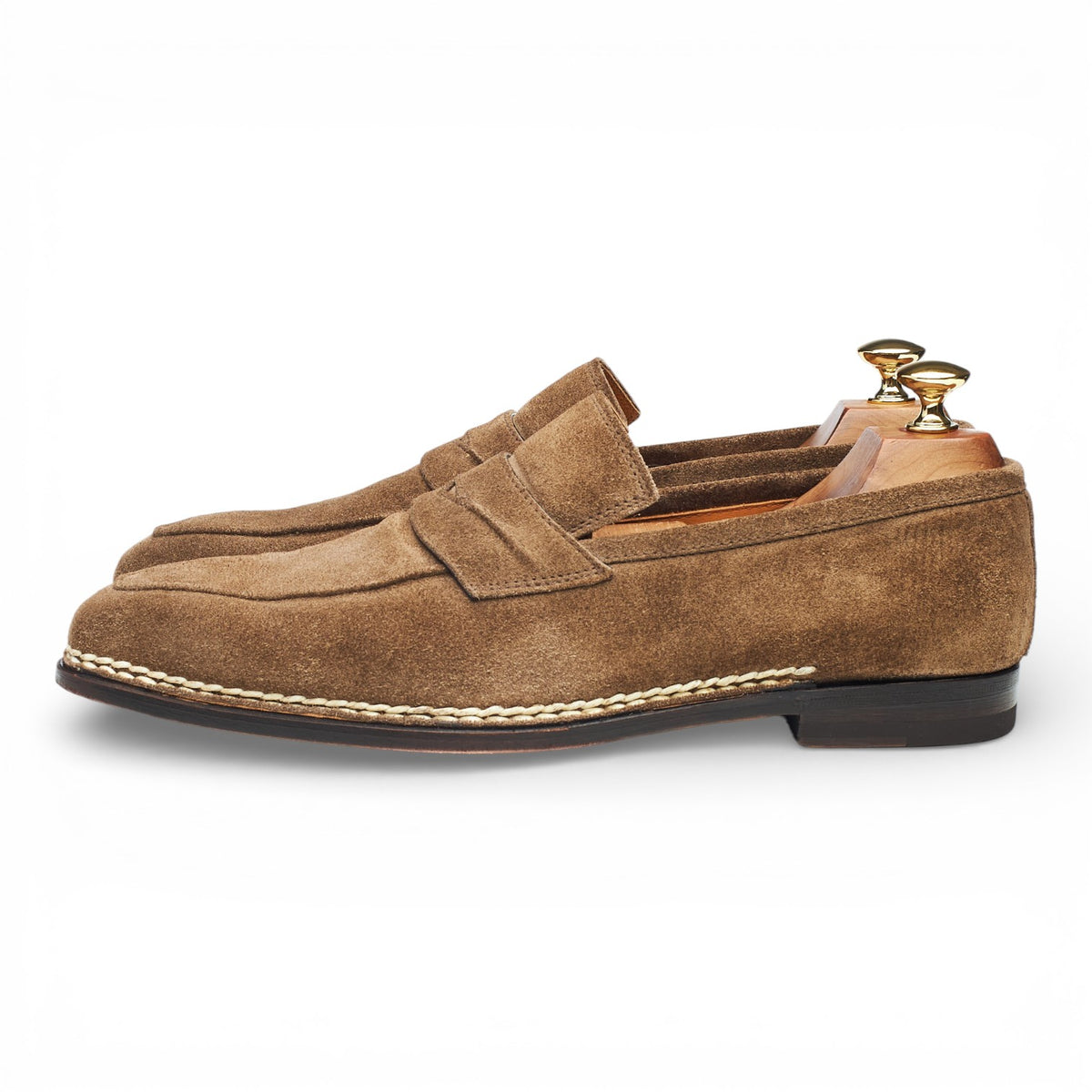 'Principe Norvegese' Light Brown Suede Loafers UK 8.5 EU 42.5