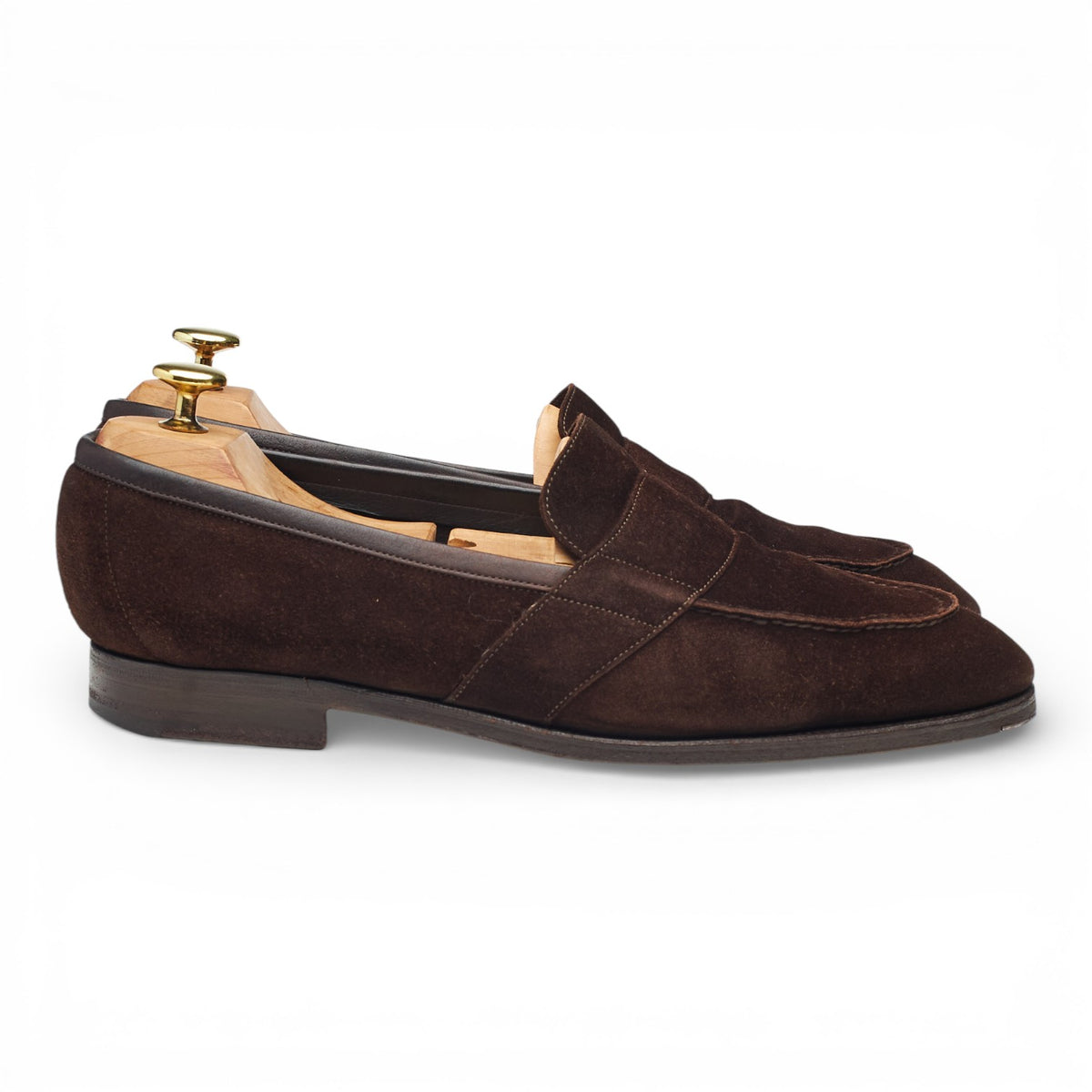 'Buckingham' Dark Brown Suede Loafers UK 8.5 E