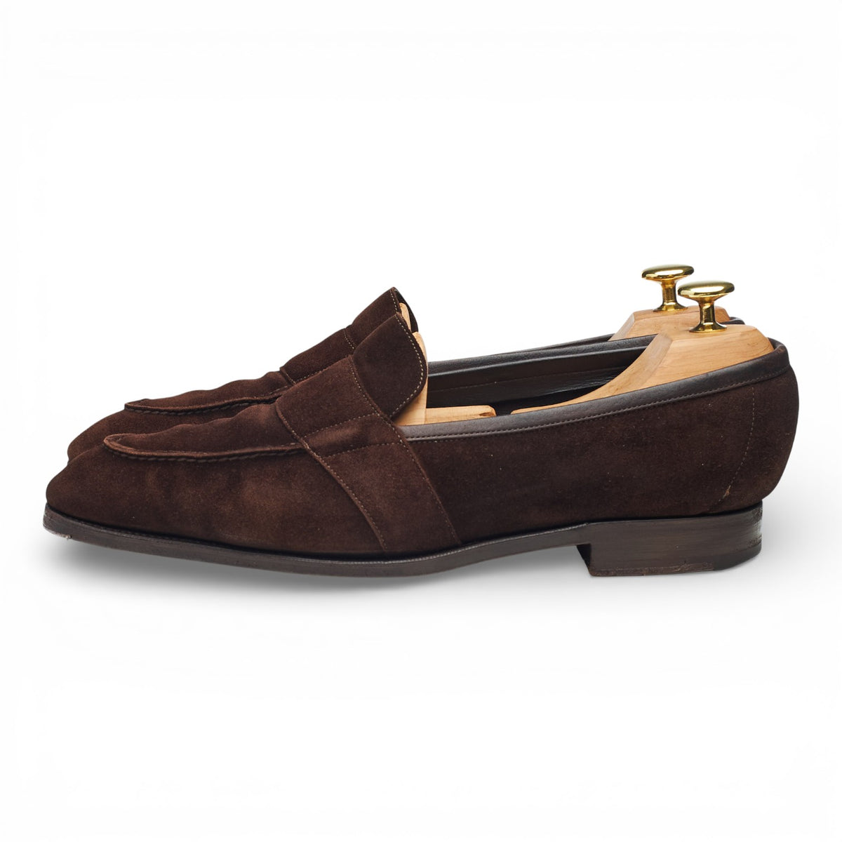 'Buckingham' Dark Brown Suede Loafers UK 8.5 E