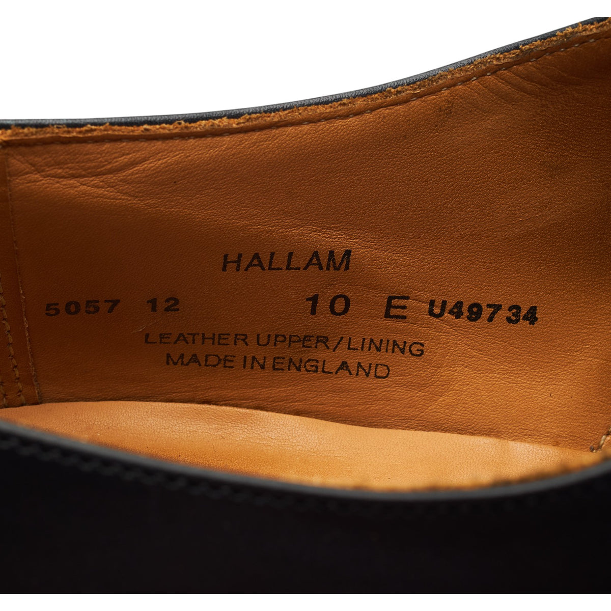'Hallam' Black Leather Oxford UK 10 E