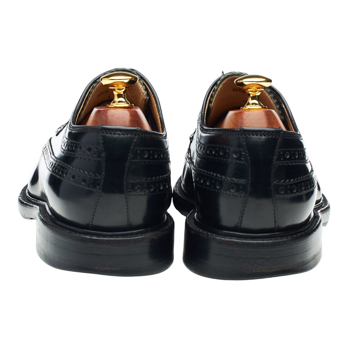 'Royal Brogue' Black Leather Derby Brogues UK 9 F