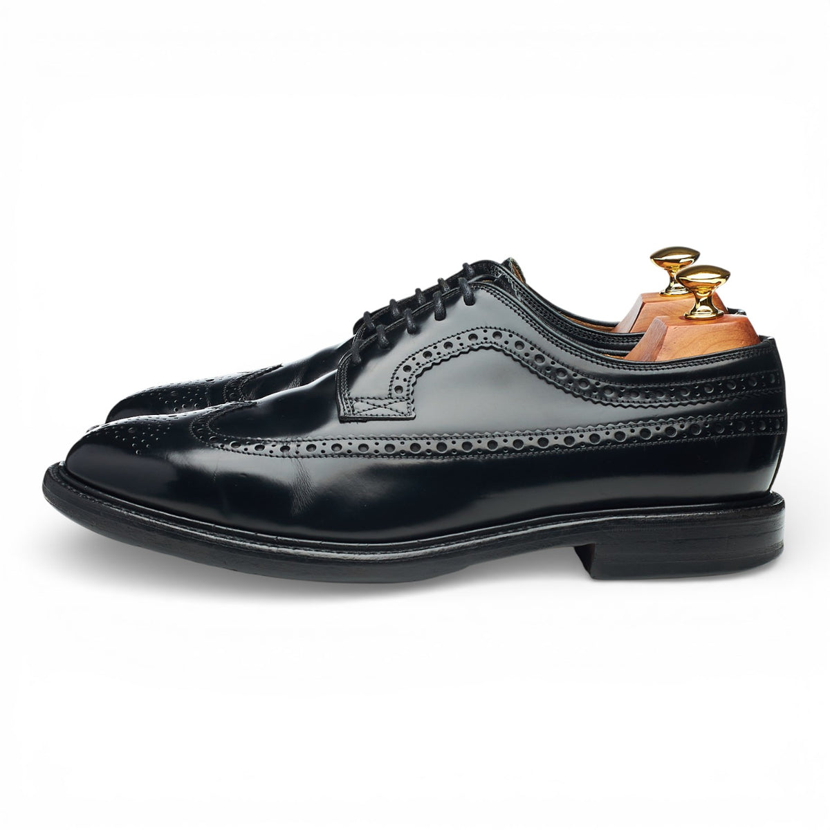 'Royal Brogue' Black Leather Derby Brogues UK 9 F