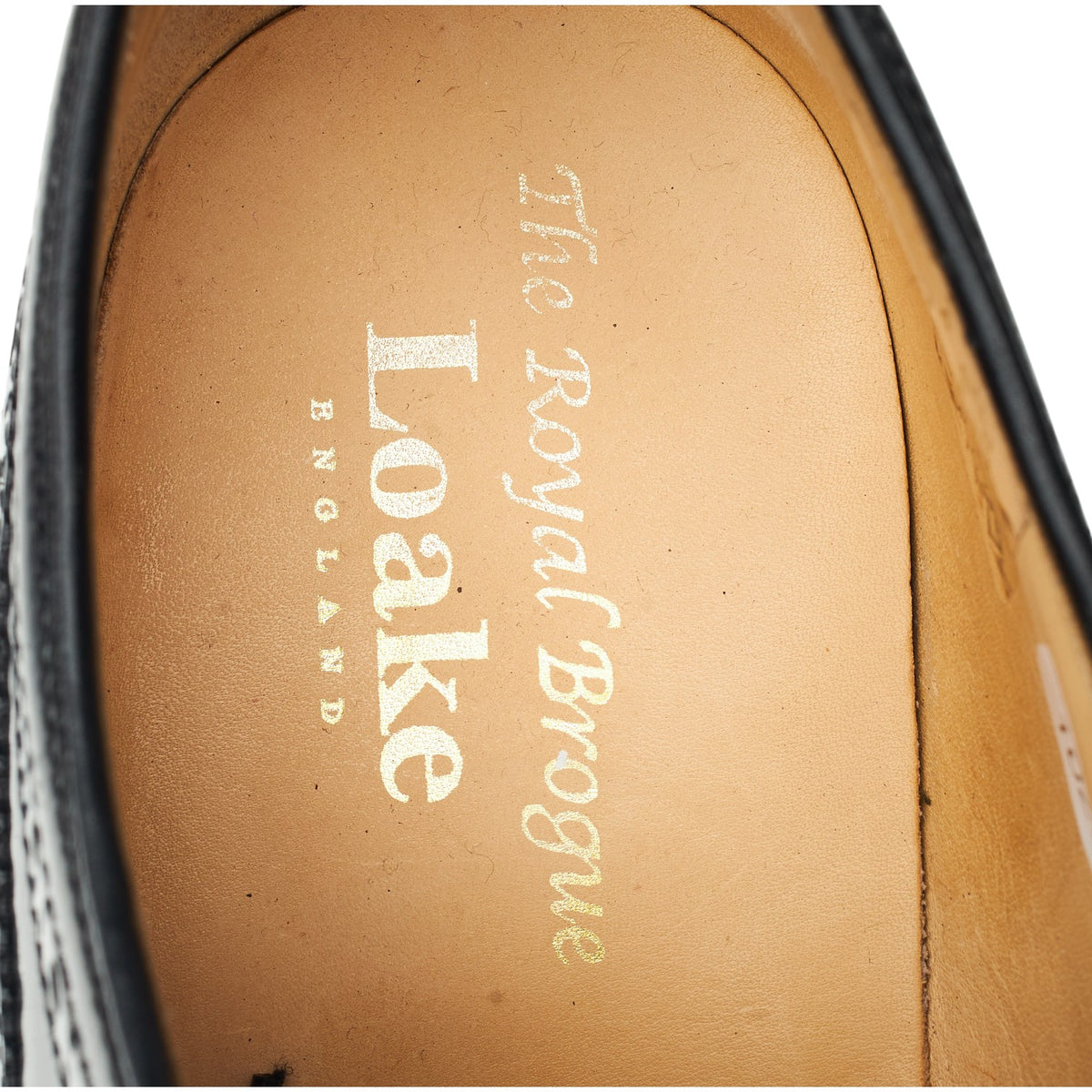 'Royal Brogue' Black Leather Derby Brogues UK 9 F