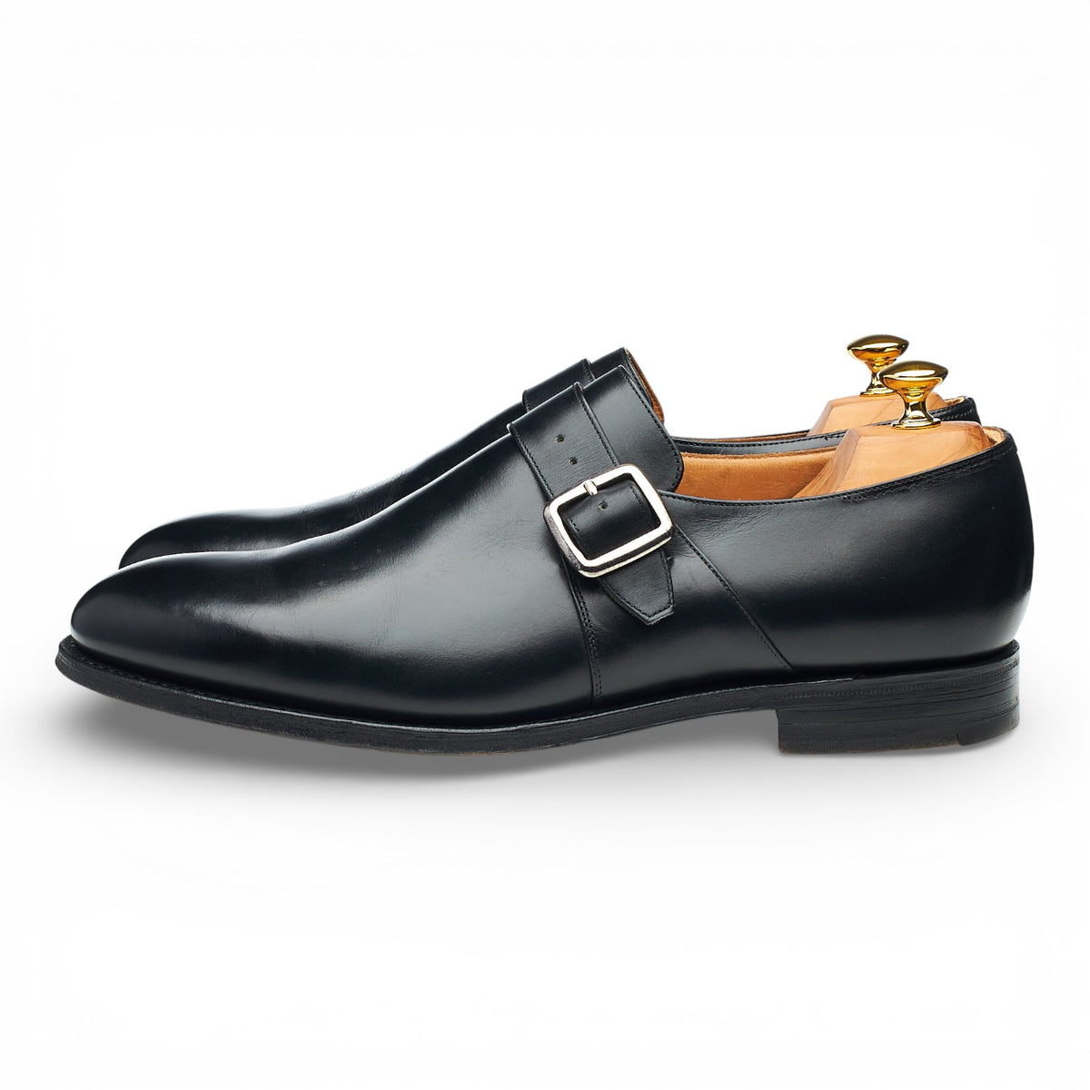 'Westbury' Black Leather Monk Strap UK 11.5 G