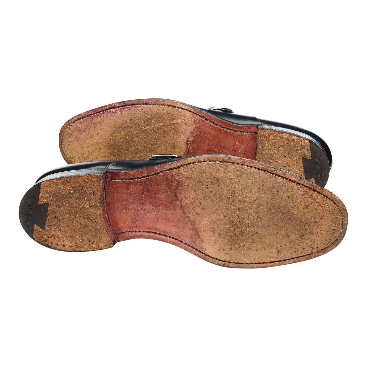 'Westbury' Black Leather Monk Strap UK 11.5 G