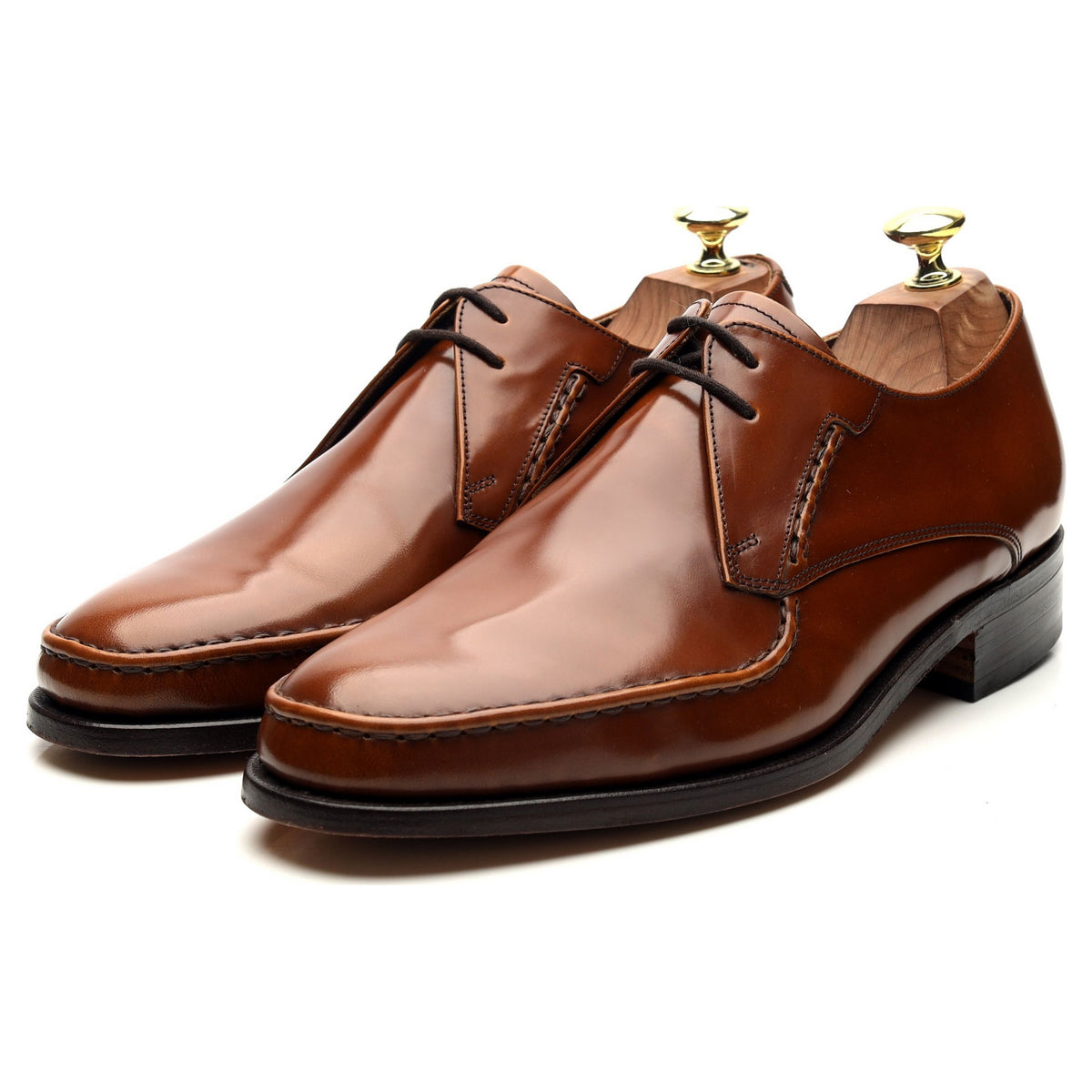 &#39;Pitney&#39; Tan Brown Leather Derby UK 7 G