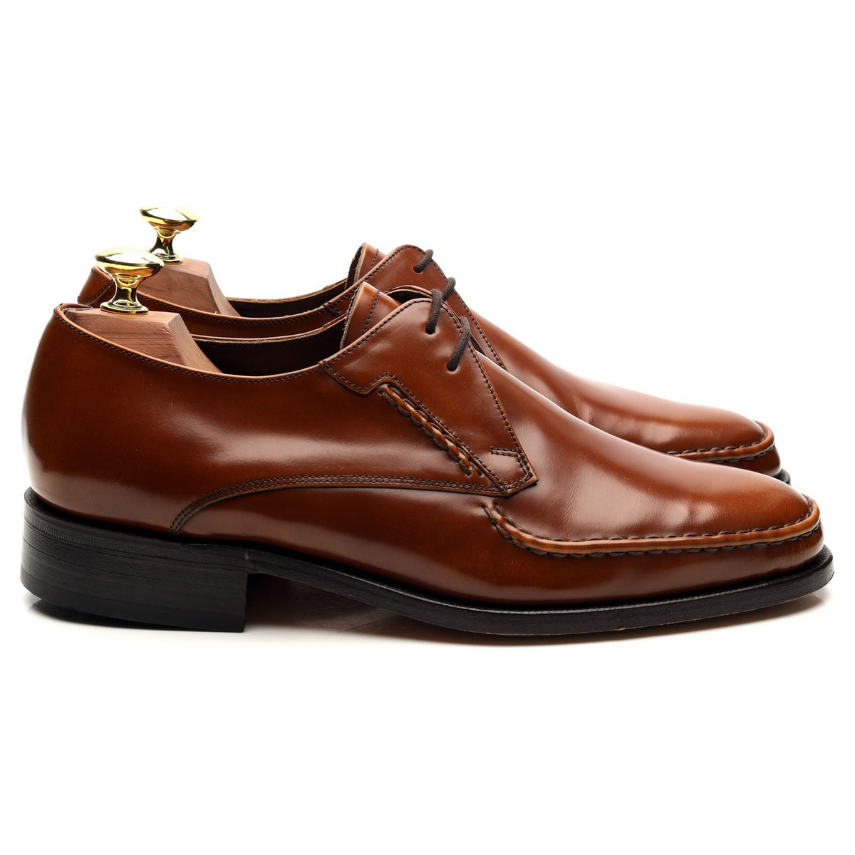 &#39;Pitney&#39; Tan Brown Leather Derby UK 7 G
