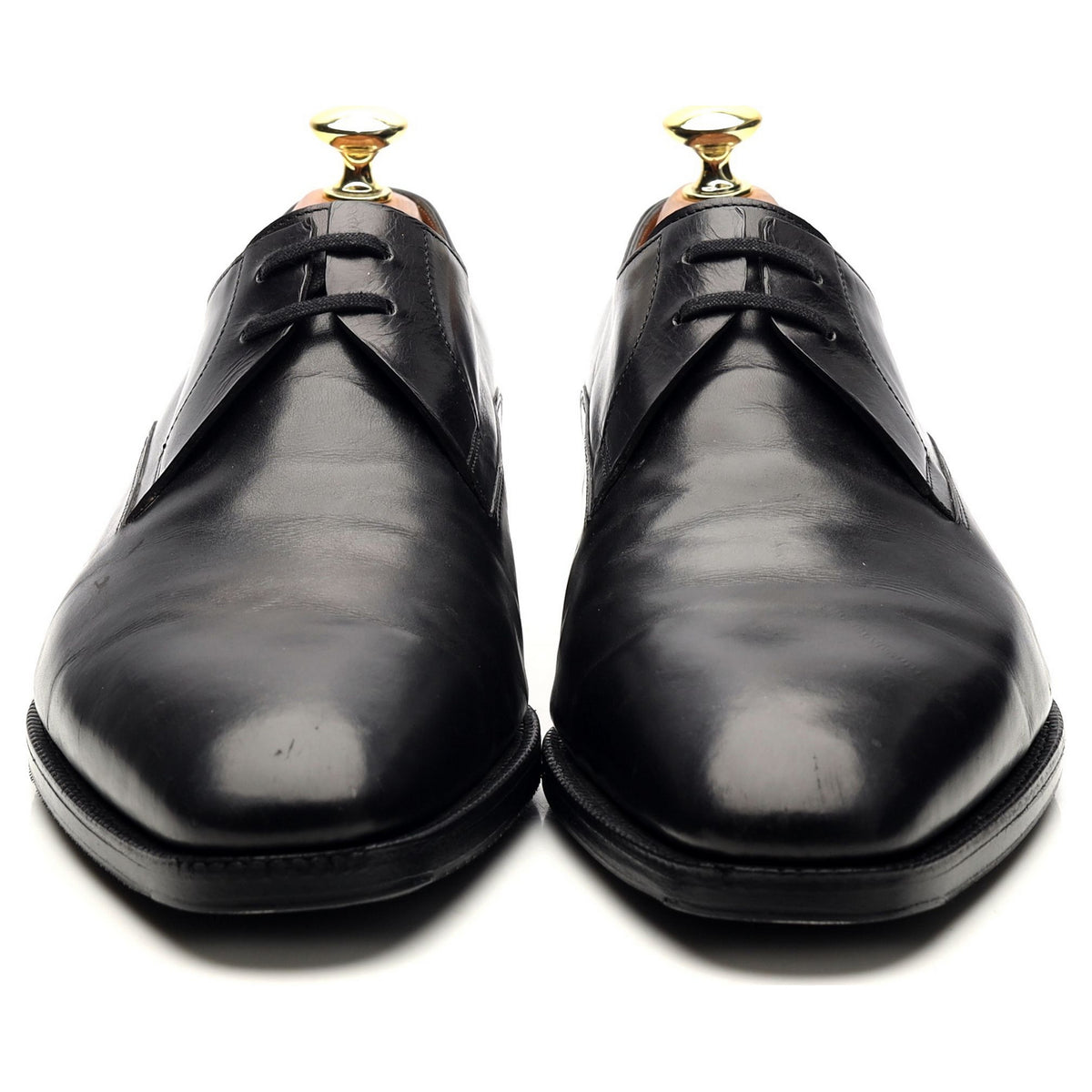 &#39;Luffield&#39; Black Leather Derby UK 7 EE